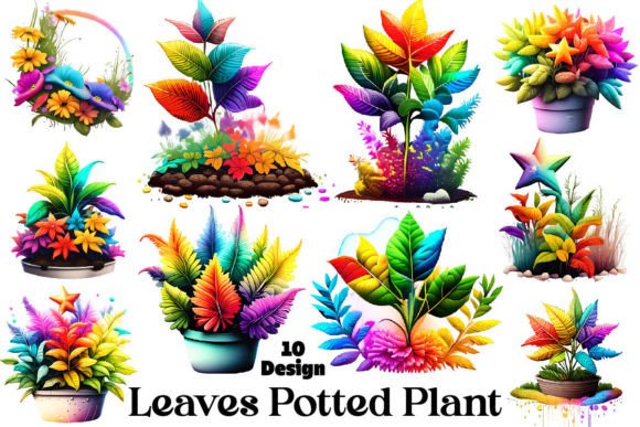 Download Leaves Potted Plant Clipart Bundle - Clip Collection