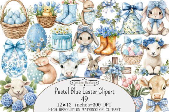 Download Pastel Blue Easter Clipart - Clip Collection