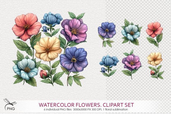 Download Watercolor Flowers Cliparts - Clip Collection