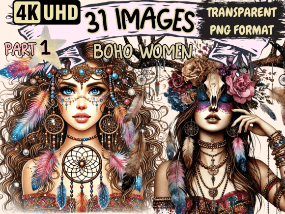 Download Boho Women Clipart P1 - Clip Collection