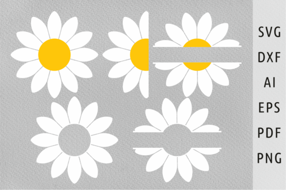 Download Groovy Flower Clipart Half Daisy Svg Png - Clip Collection