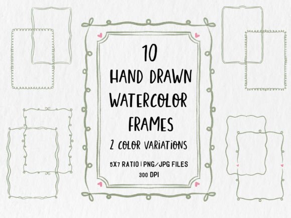 Download Watercolor Frame Clipart Bundle PNG - Clip Collection