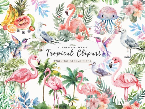 Download Tropical Clipart Watercolor, Cute Summer - Clip Collection