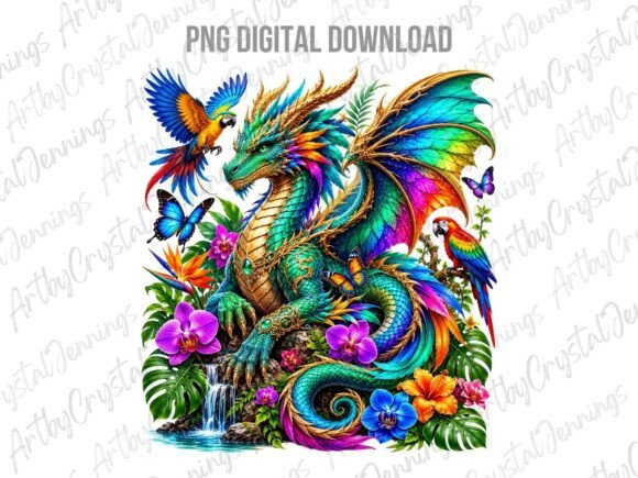 Download Vibrant Exotic Tropical Dragon PNG - Vibrant Collection