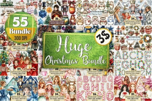 Download Christmas Winter Clipart Huge Bundle - Clip Collection