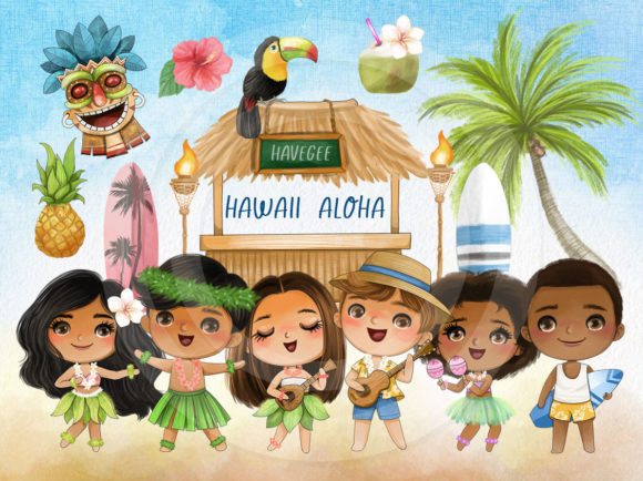 Download Tropical Clipart, Hawaii Aloha Clipart - Clip Collection