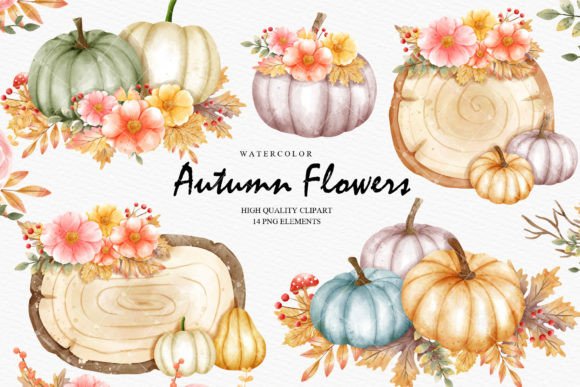 Download Autumn Flower Clipart, Fall Pumpkin - Clip Collection