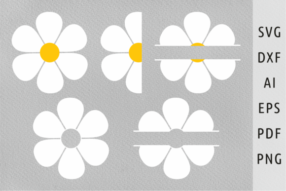 Download Half Flower Svg Daisy Clipart Png Split - Clip Collection
