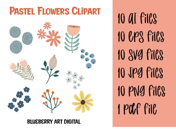 Download Pastel Flowers Clipart - Clip Collection
