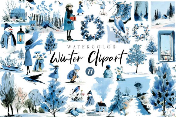 Download Watercolor Winter Clipart Collection - Clip Collection