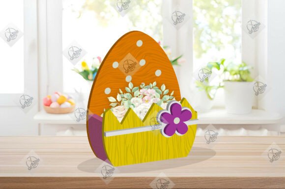 Download Floral Easter Egg Gift Box Laser Cut SVG - Floral easter Collection
