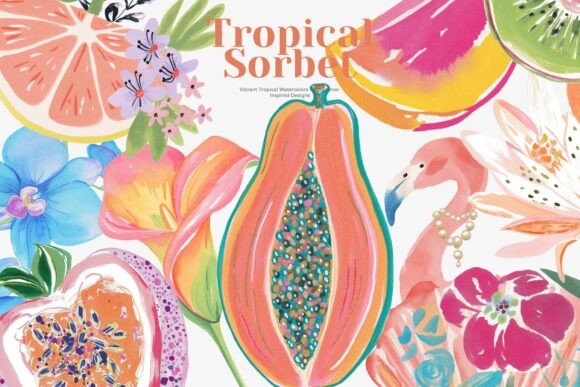 Download Tropical Watercolor Clipart Bundle - Clip Collection