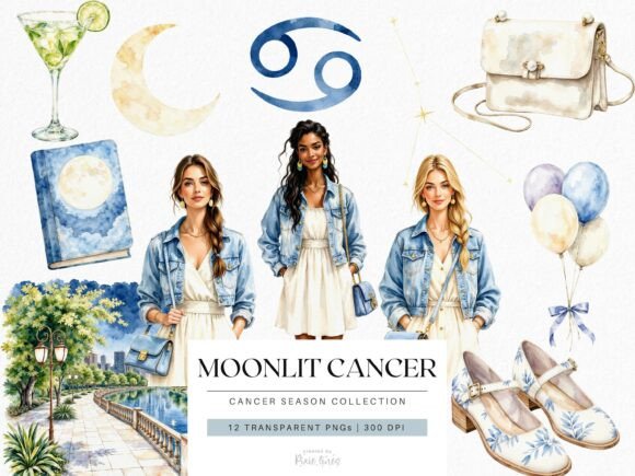 Download Watercolor Zodiac Cancer Season Clipart - Clip Collection