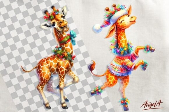 Download Christmas Clipart, Cute Giraffe Clipart, - Clip Collection