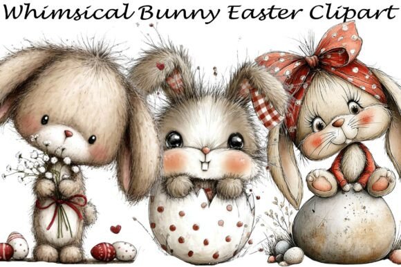 Download Whimsical Bunny Easter Clipart - Clip Collection