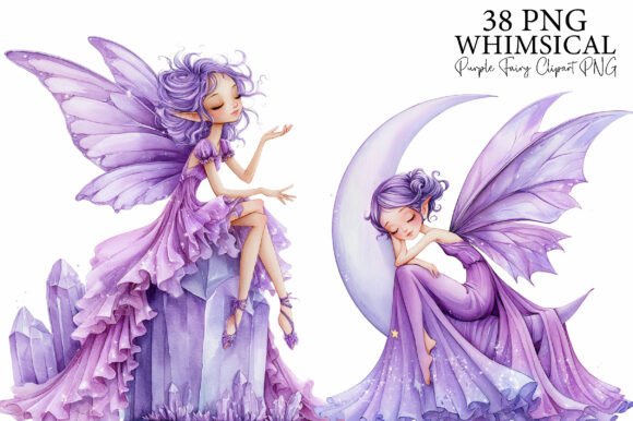 Download Purple Fairy Clipart Bundle PNG - Clip Collection