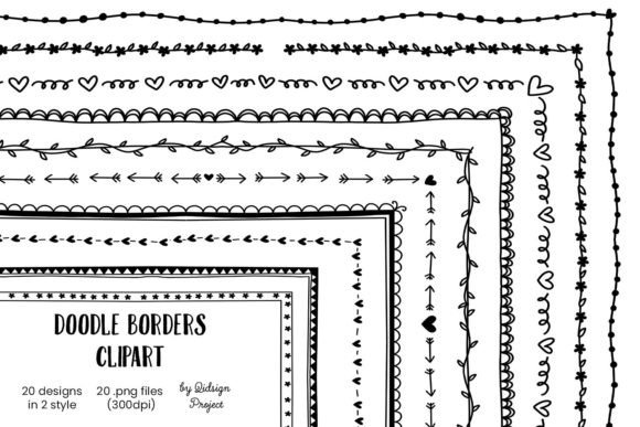 Download 20 Doodle Borders Clipart, Decorative - Clip Collection