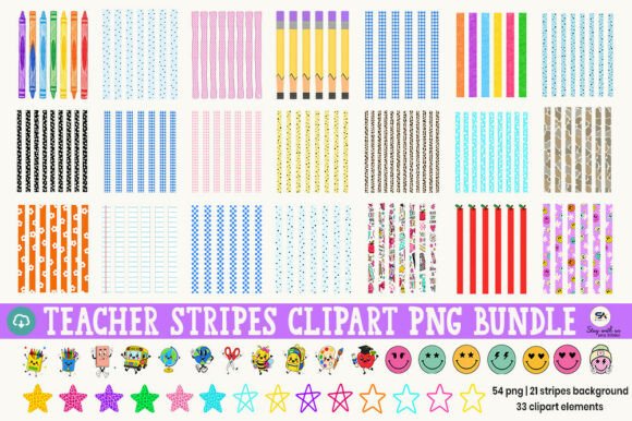 Download Teacher Stripes &amp; Clipart PNG Bundle - Clip Collection