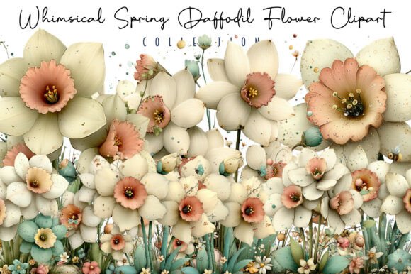 Download Whimsical Spring Daffodil Flower Clipart - Clip Collection