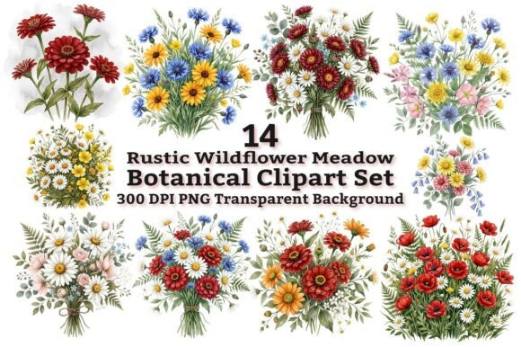 Download Rustic Wildflower Botanical Clipart - Clip Collection