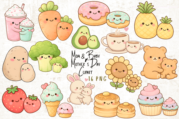 Download Mom &amp; Baby Mother's Day Clipart PNG - Clip Collection