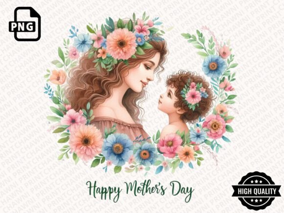 Download Watercolor Mother's Day Floral Clipart - Clip Collection