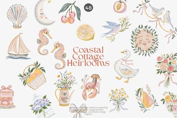 Download Coastal Cottage Clipart Bundle - Clip Collection