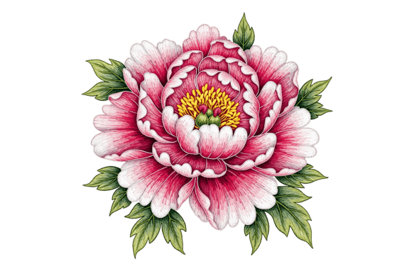 Download Vibrant Pink Peony Flower Illustration - Vibrant Collection