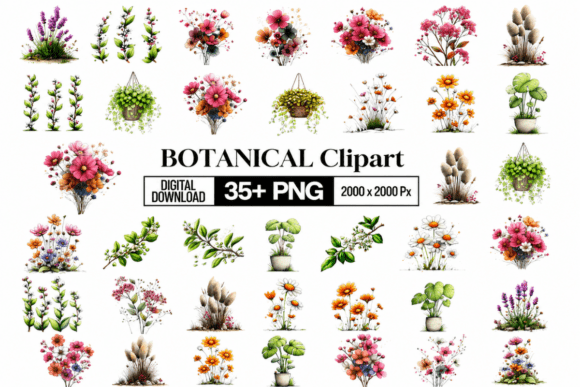 Download Whimsical Botanical Clipart - Clip Collection