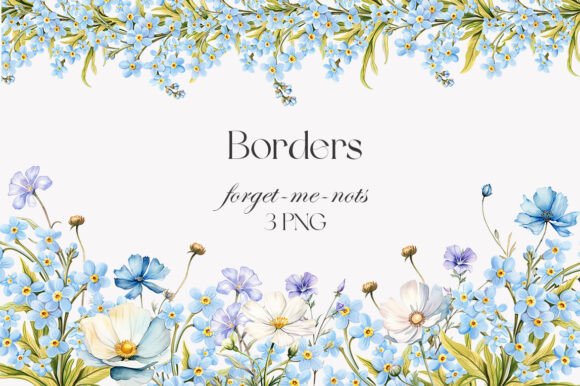 Download Wildflowers Border Clipart. Blue Flowers - Clip Collection