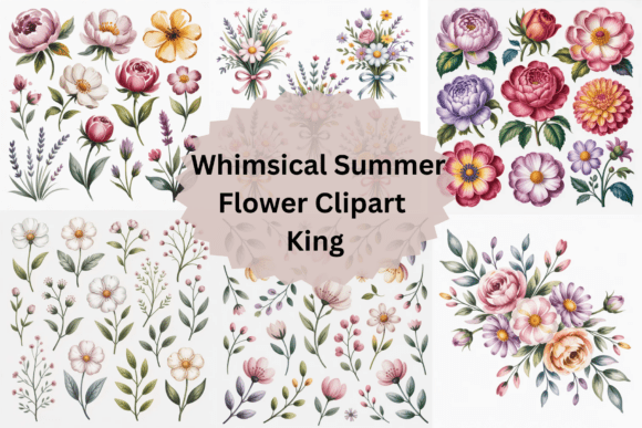 Download Whimsical Summer Flower Clipart - Clip Collection