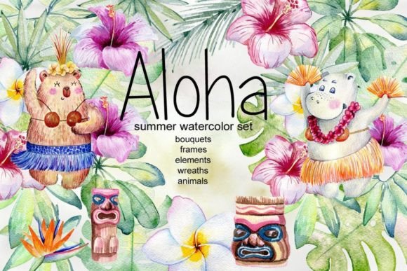 Download Aloha. Tropical Clipart. - Clip Collection