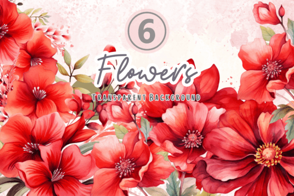 Download Watercolor Red Flowers Clipart - Clip Collection