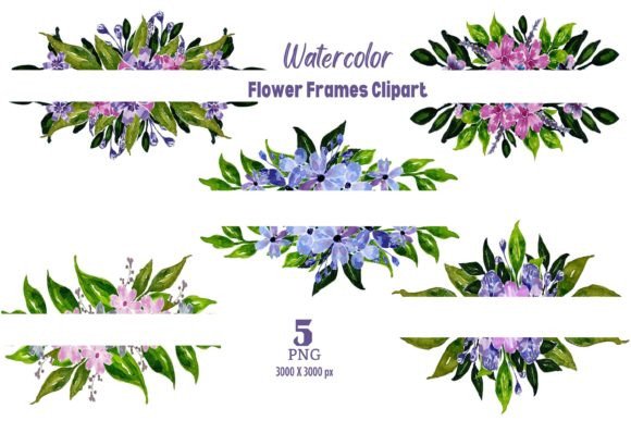 Download Watercolor Flower Frames Clipart - Clip Collection