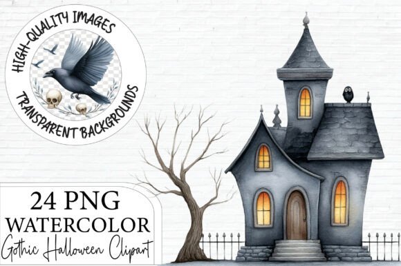 Download Gothic Halloween Clipart Bundle PNG - Clip Collection